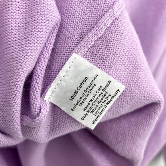 NEW Claire V. Classic Sweater Oiu Lavender Pullover Large Crew Neck Sweater - Picture 7 of 8